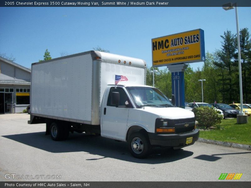 Summit White / Medium Dark Pewter 2005 Chevrolet Express 3500 Cutaway Moving Van