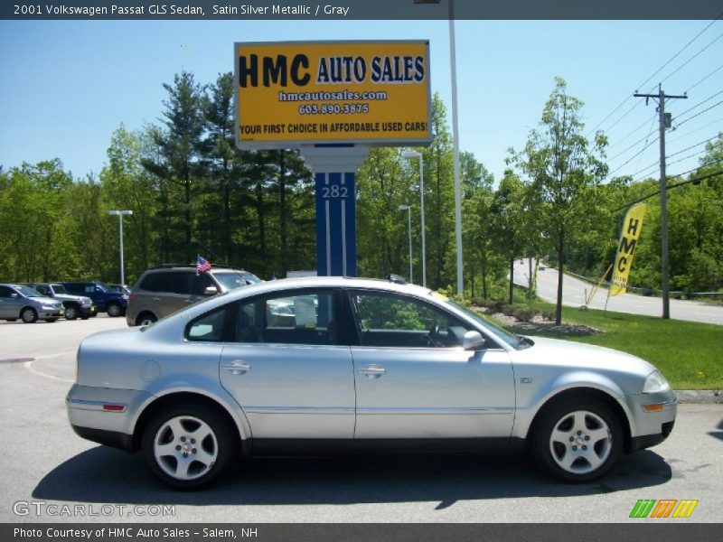 Satin Silver Metallic / Gray 2001 Volkswagen Passat GLS Sedan