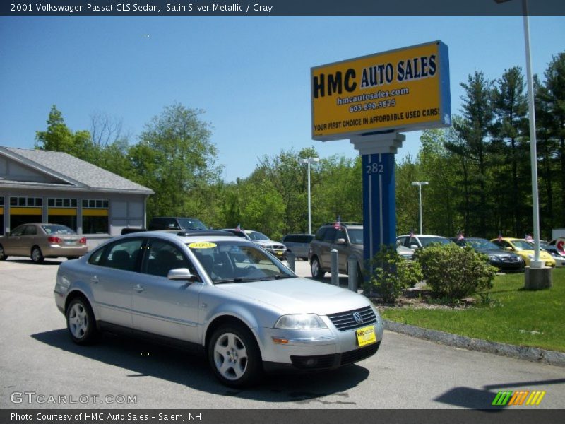 Satin Silver Metallic / Gray 2001 Volkswagen Passat GLS Sedan