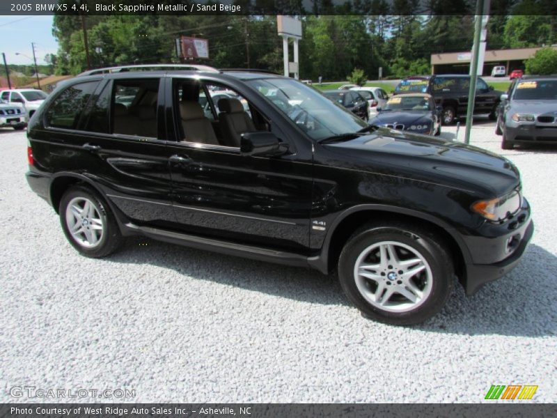 Black Sapphire Metallic / Sand Beige 2005 BMW X5 4.4i