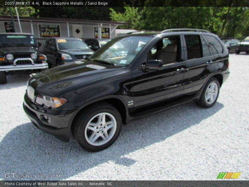 Black Sapphire Metallic / Sand Beige 2005 BMW X5 4.4i