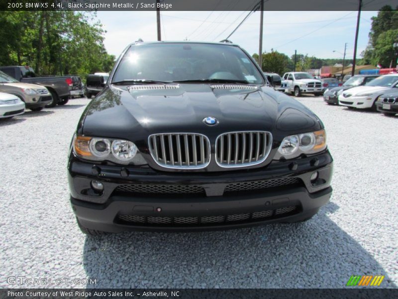 Black Sapphire Metallic / Sand Beige 2005 BMW X5 4.4i