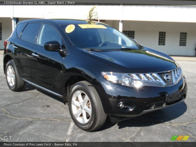 Super Black / Black 2009 Nissan Murano SL AWD