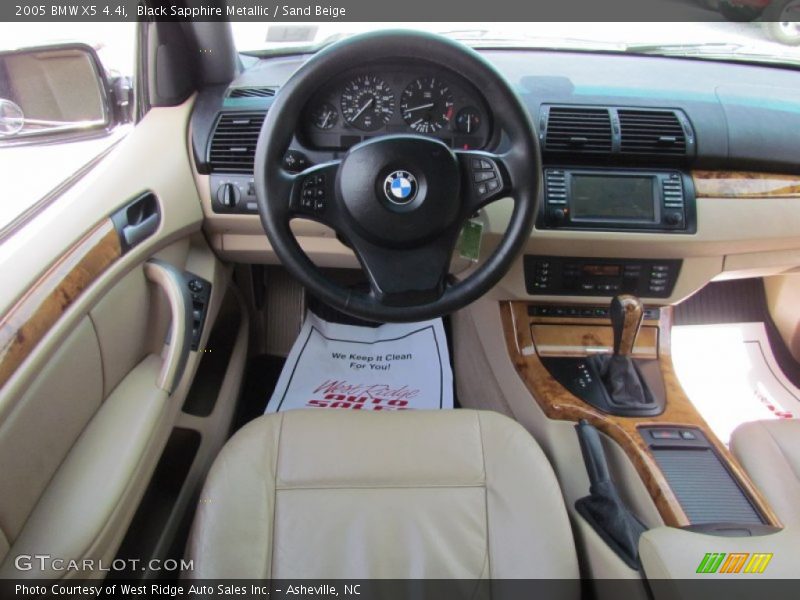 Black Sapphire Metallic / Sand Beige 2005 BMW X5 4.4i