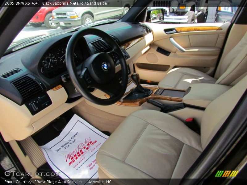 Black Sapphire Metallic / Sand Beige 2005 BMW X5 4.4i