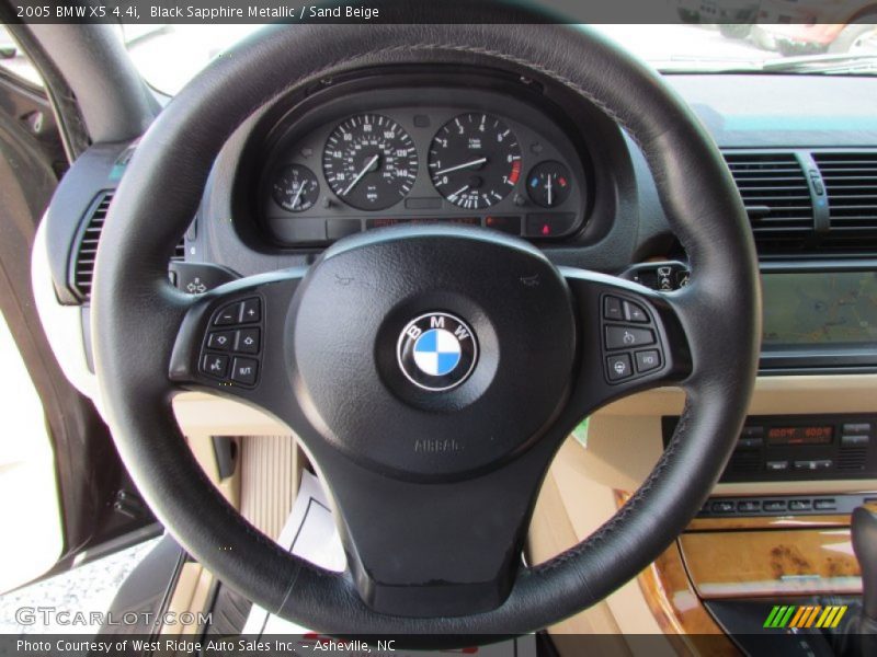 Black Sapphire Metallic / Sand Beige 2005 BMW X5 4.4i