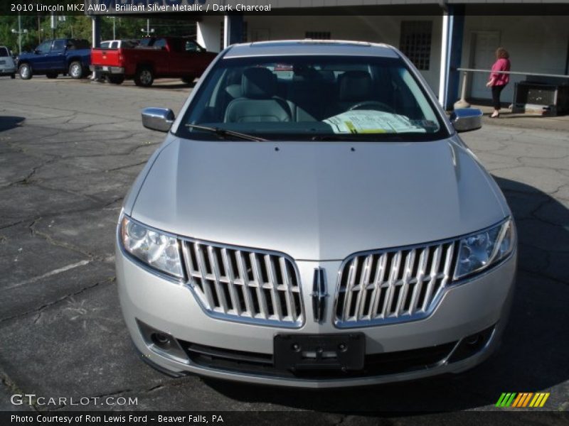 Brilliant Silver Metallic / Dark Charcoal 2010 Lincoln MKZ AWD