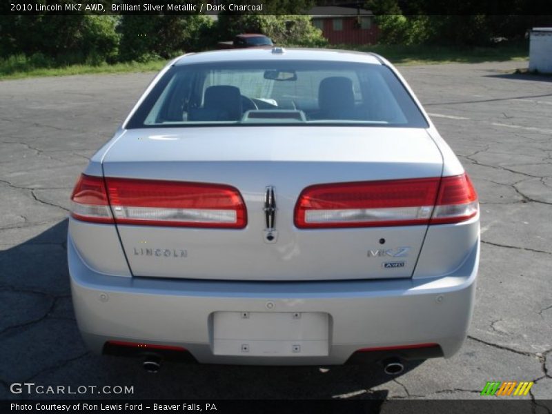 Brilliant Silver Metallic / Dark Charcoal 2010 Lincoln MKZ AWD