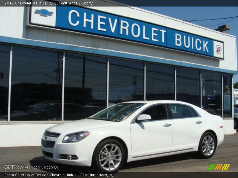 Summit White / Ebony 2012 Chevrolet Malibu LTZ