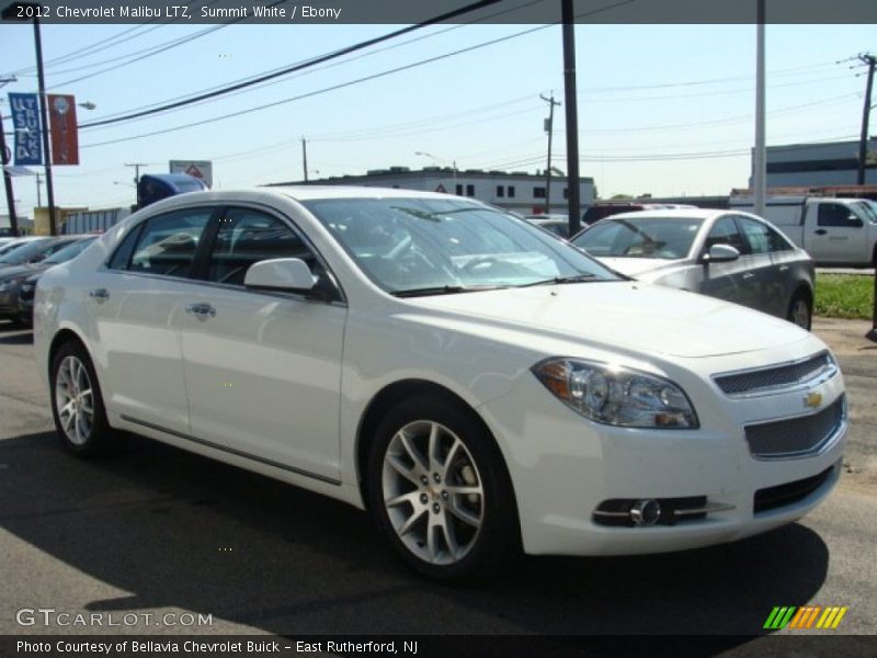Summit White / Ebony 2012 Chevrolet Malibu LTZ