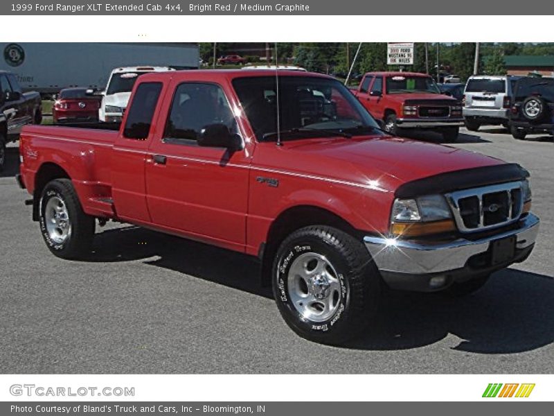 Bright Red / Medium Graphite 1999 Ford Ranger XLT Extended Cab 4x4