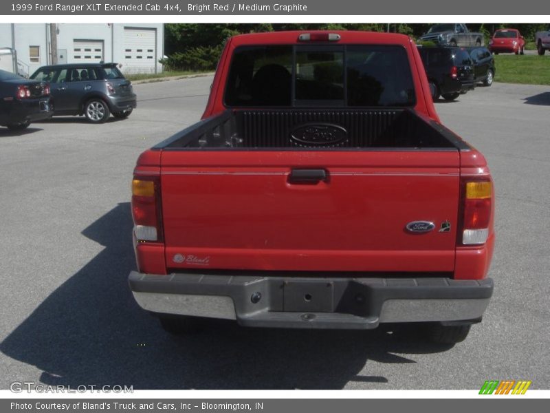 Bright Red / Medium Graphite 1999 Ford Ranger XLT Extended Cab 4x4
