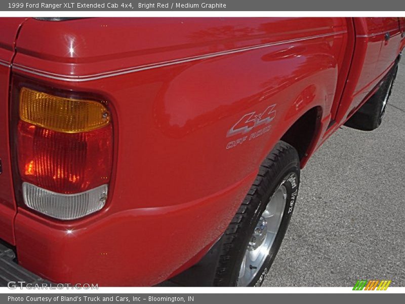 Bright Red / Medium Graphite 1999 Ford Ranger XLT Extended Cab 4x4