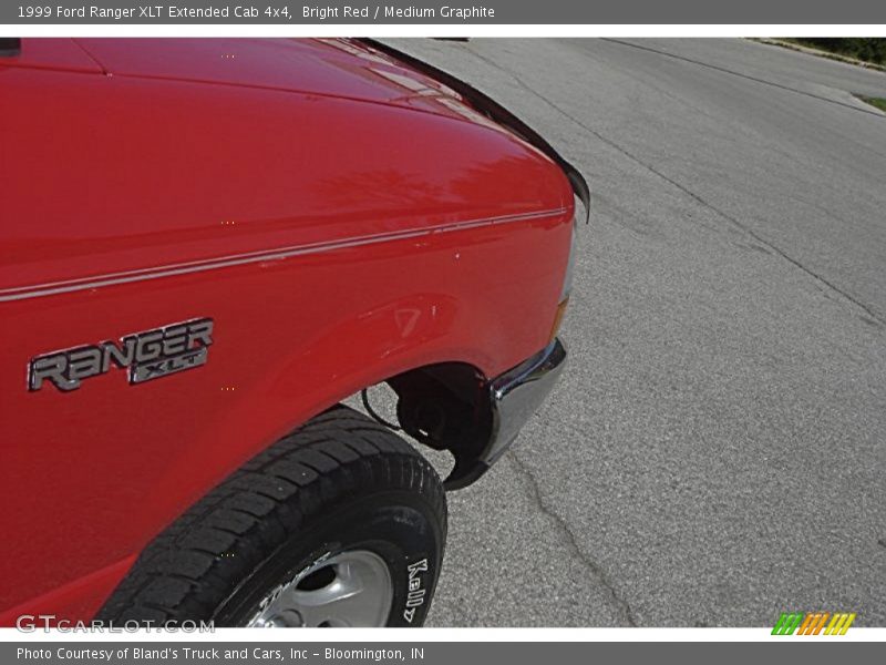 Bright Red / Medium Graphite 1999 Ford Ranger XLT Extended Cab 4x4