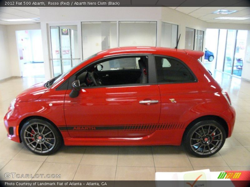 Rosso (Red) / Abarth Nero Cloth (Black) 2012 Fiat 500 Abarth