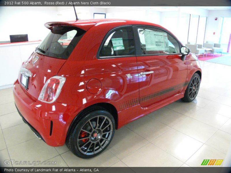 Rosso (Red) / Abarth Nero Cloth (Black) 2012 Fiat 500 Abarth