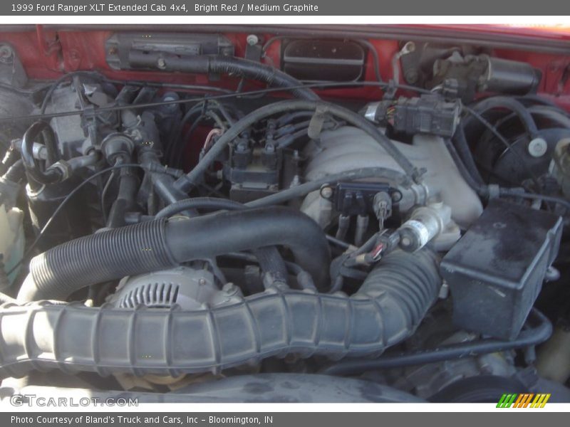 Bright Red / Medium Graphite 1999 Ford Ranger XLT Extended Cab 4x4