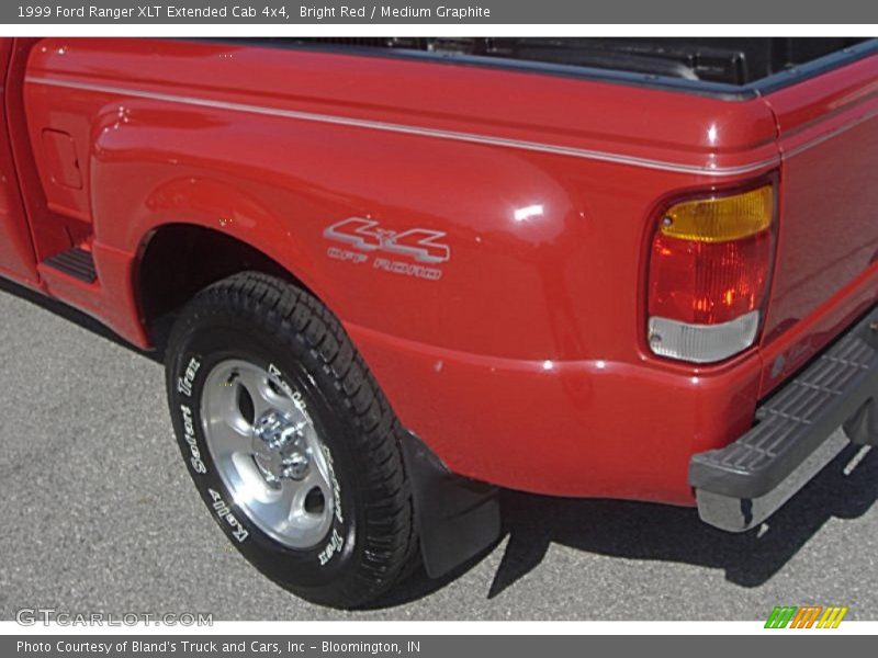 Bright Red / Medium Graphite 1999 Ford Ranger XLT Extended Cab 4x4