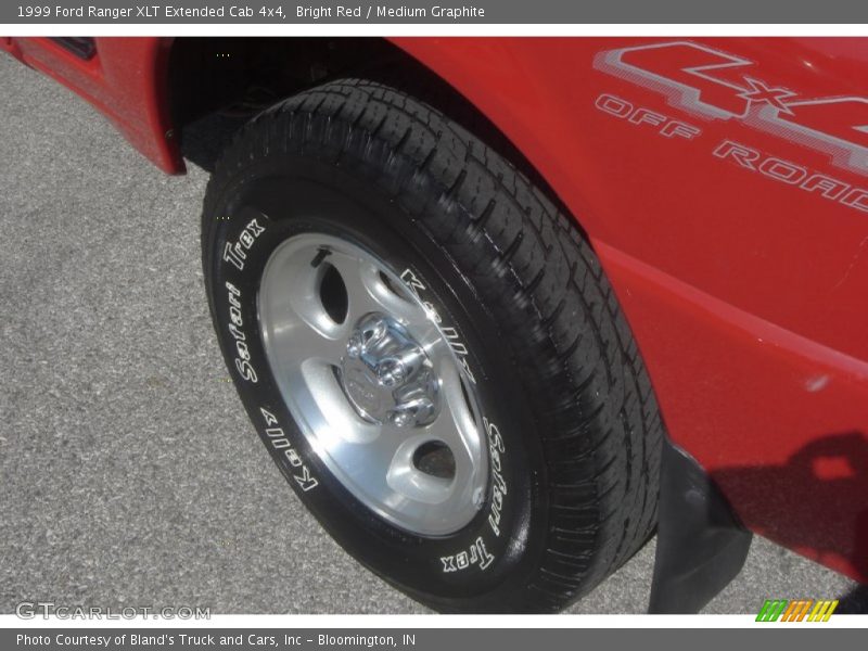 Bright Red / Medium Graphite 1999 Ford Ranger XLT Extended Cab 4x4