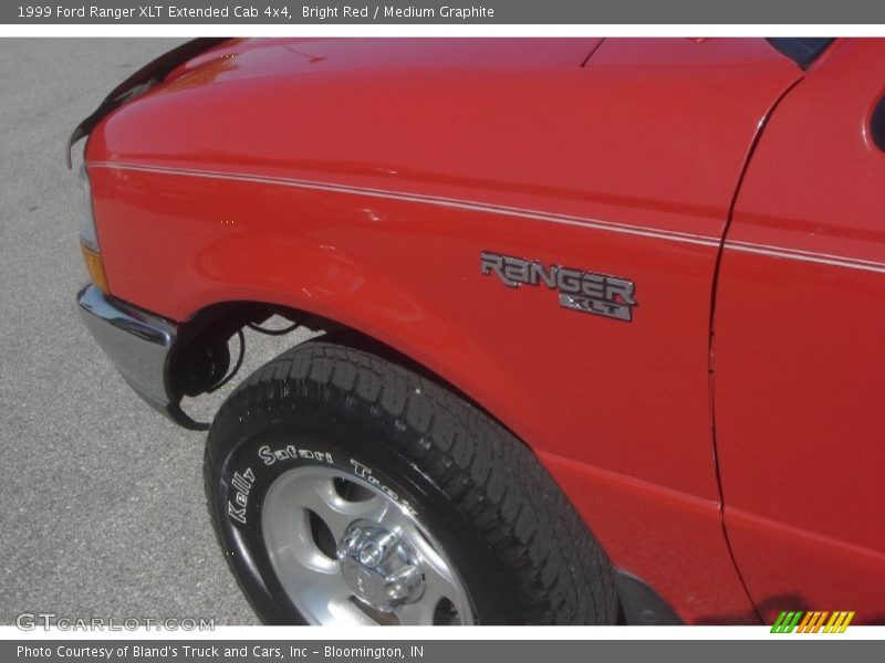 Bright Red / Medium Graphite 1999 Ford Ranger XLT Extended Cab 4x4