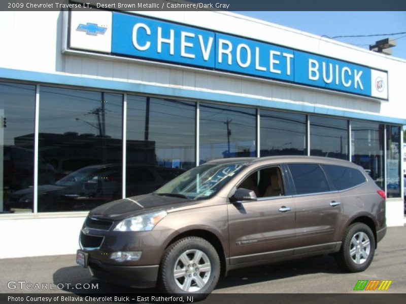 Desert Brown Metallic / Cashmere/Dark Gray 2009 Chevrolet Traverse LT