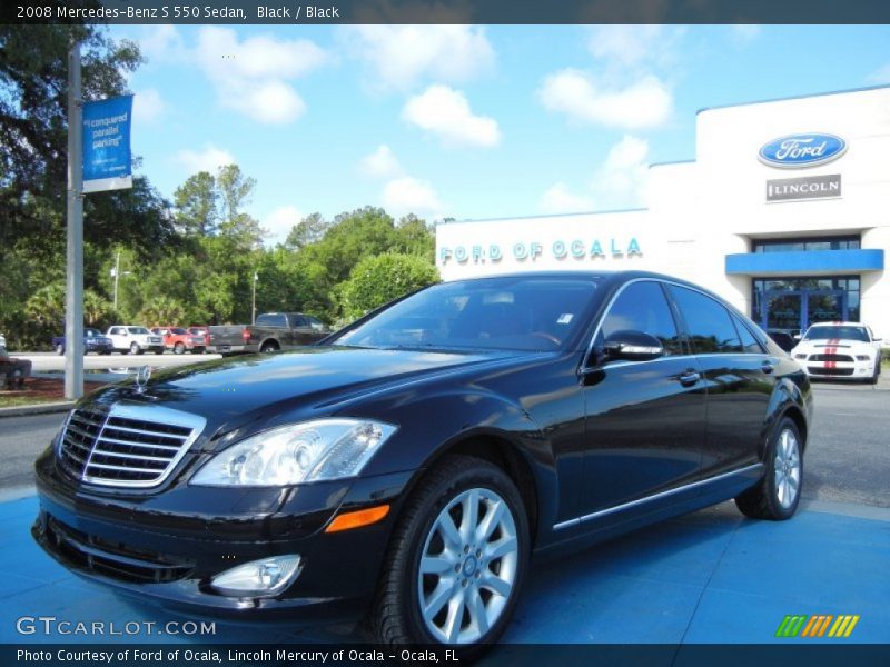 Black / Black 2008 Mercedes-Benz S 550 Sedan