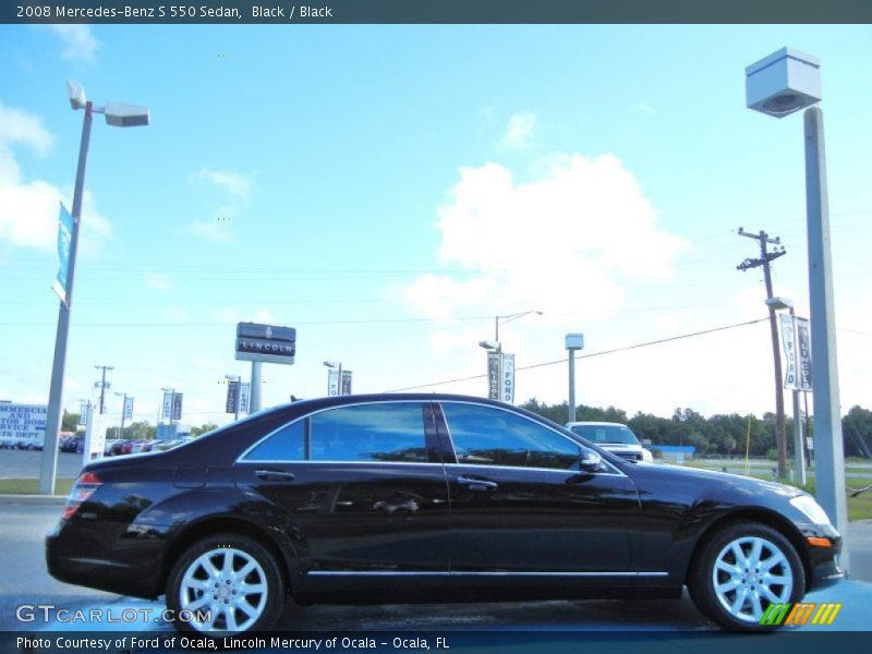 Black / Black 2008 Mercedes-Benz S 550 Sedan