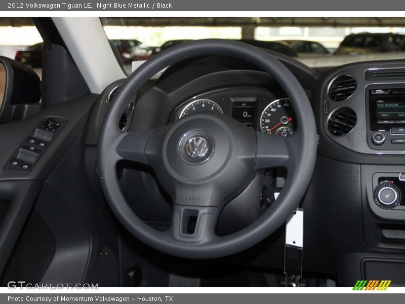Night Blue Metallic / Black 2012 Volkswagen Tiguan LE