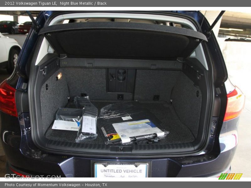 Night Blue Metallic / Black 2012 Volkswagen Tiguan LE