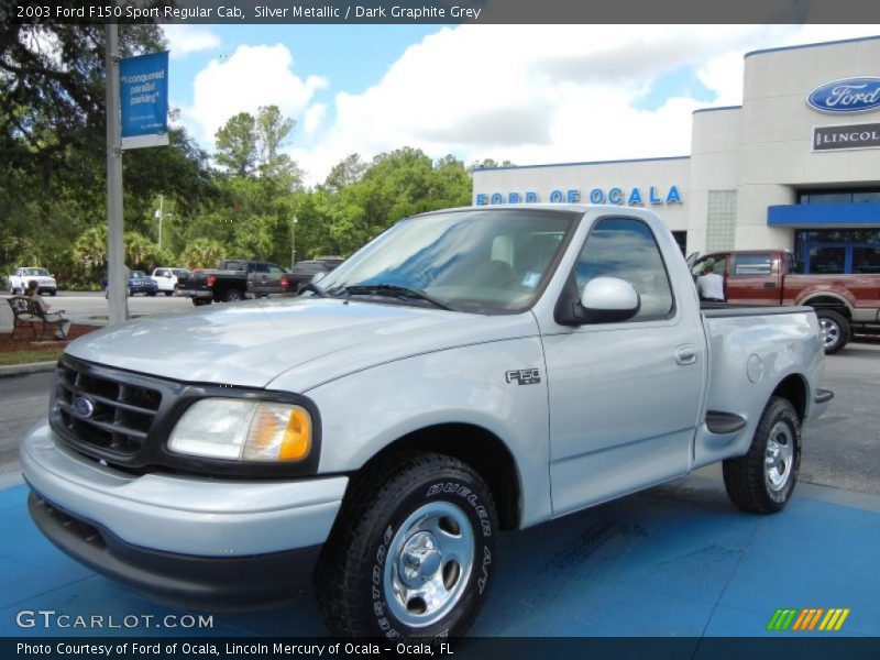 Silver Metallic / Dark Graphite Grey 2003 Ford F150 Sport Regular Cab