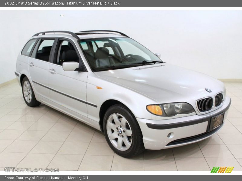Titanium Silver Metallic / Black 2002 BMW 3 Series 325xi Wagon