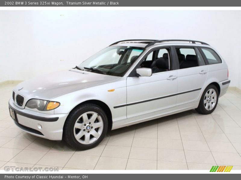 Titanium Silver Metallic / Black 2002 BMW 3 Series 325xi Wagon