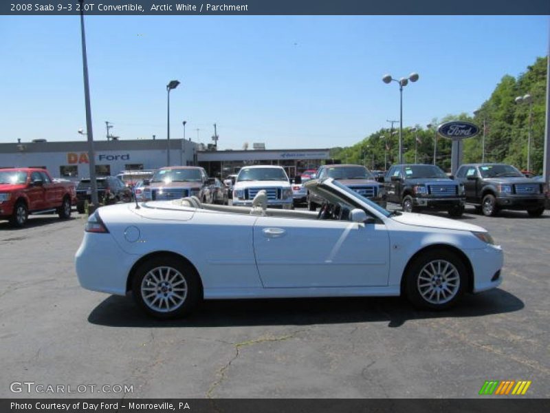 Arctic White / Parchment 2008 Saab 9-3 2.0T Convertible