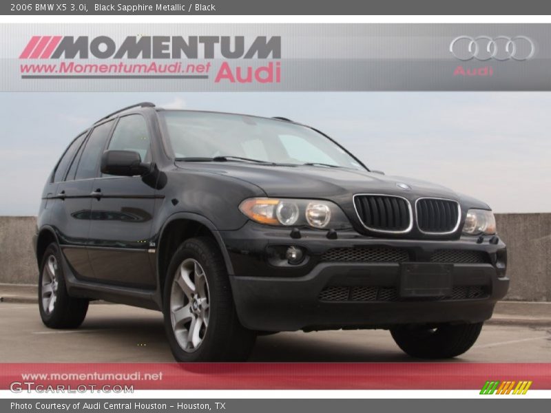 Black Sapphire Metallic / Black 2006 BMW X5 3.0i