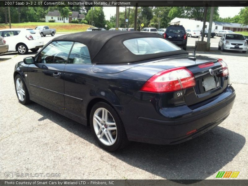 Nocturne Blue Metallic / Parchment 2007 Saab 9-3 2.0T Convertible