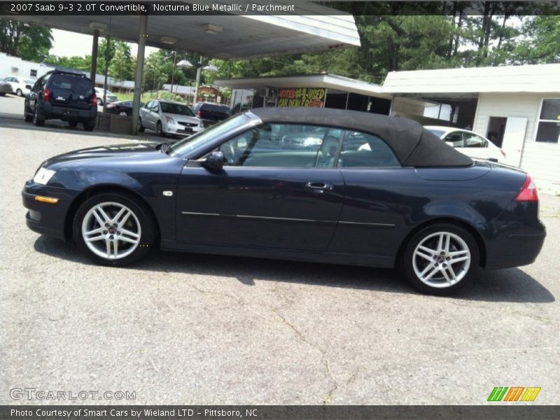 Nocturne Blue Metallic / Parchment 2007 Saab 9-3 2.0T Convertible