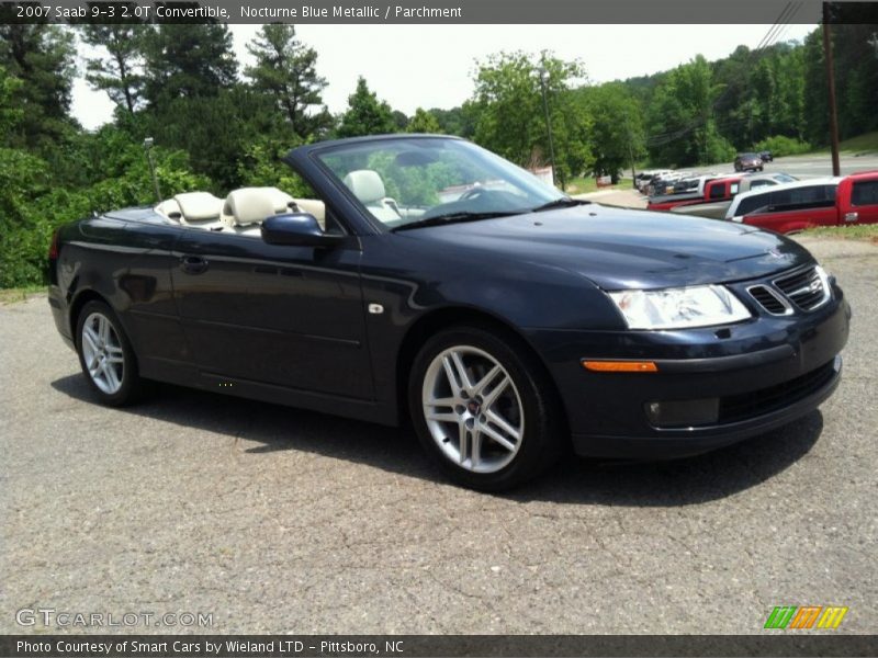 Nocturne Blue Metallic / Parchment 2007 Saab 9-3 2.0T Convertible