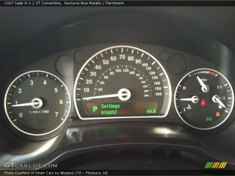 Nocturne Blue Metallic / Parchment 2007 Saab 9-3 2.0T Convertible