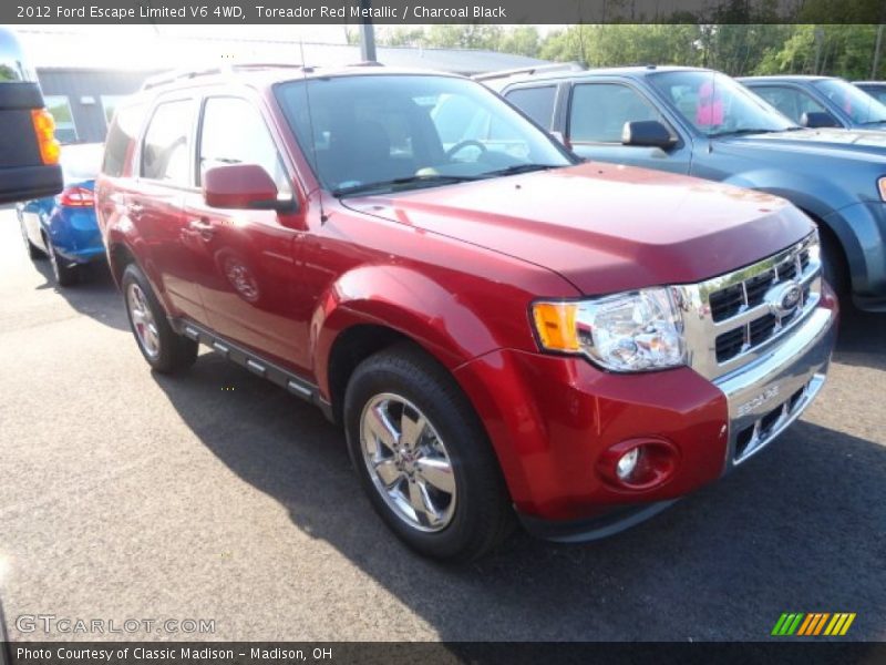 Toreador Red Metallic / Charcoal Black 2012 Ford Escape Limited V6 4WD