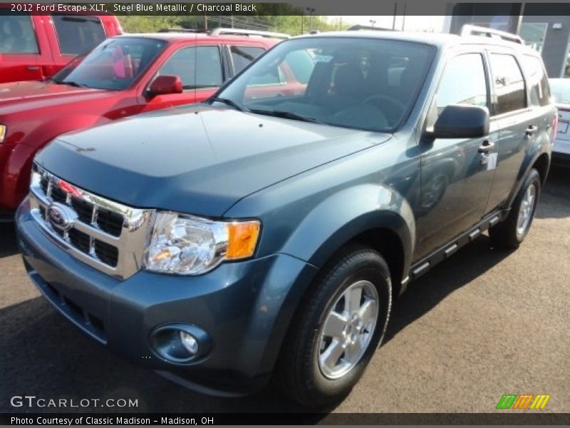Steel Blue Metallic / Charcoal Black 2012 Ford Escape XLT
