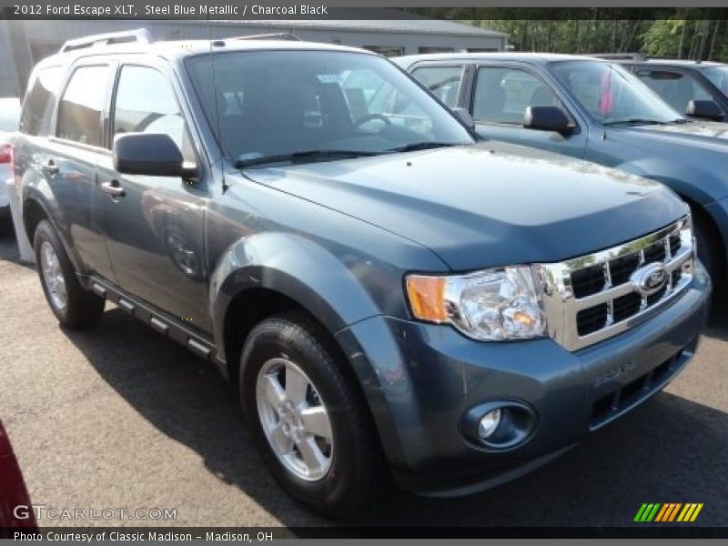 Steel Blue Metallic / Charcoal Black 2012 Ford Escape XLT