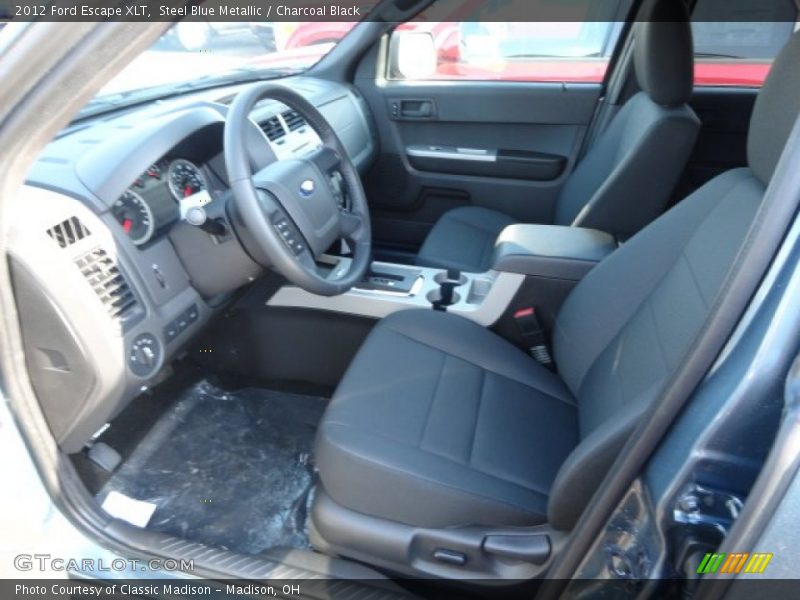 Steel Blue Metallic / Charcoal Black 2012 Ford Escape XLT