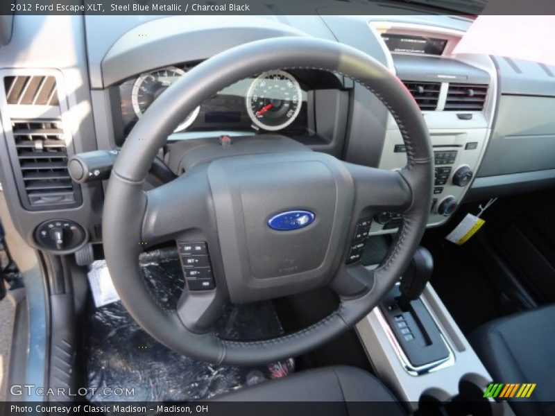 Steel Blue Metallic / Charcoal Black 2012 Ford Escape XLT