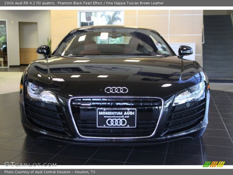 Phantom Black Pearl Effect / Fine Nappa Tuscan Brown Leather 2009 Audi R8 4.2 FSI quattro