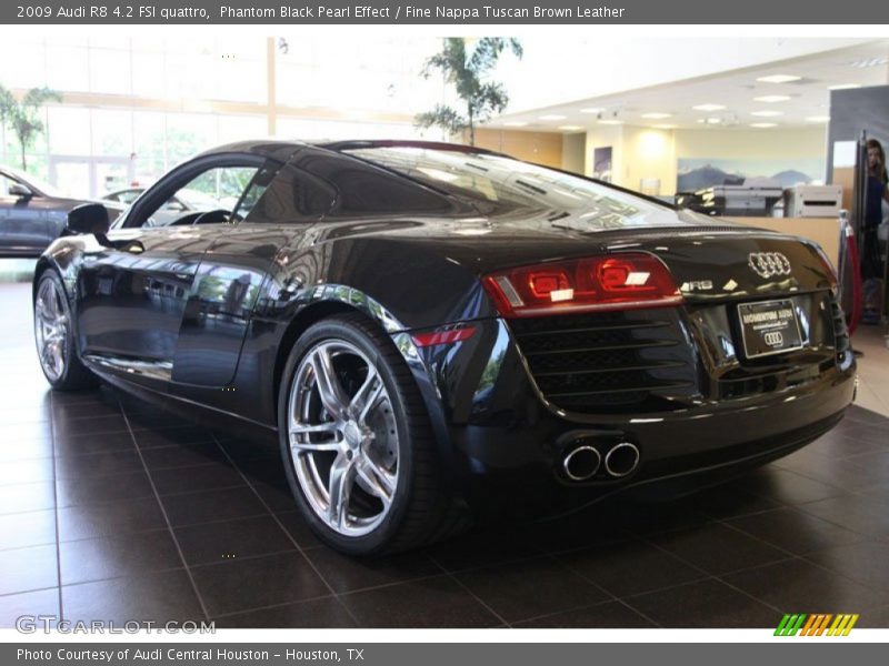 Phantom Black Pearl Effect / Fine Nappa Tuscan Brown Leather 2009 Audi R8 4.2 FSI quattro