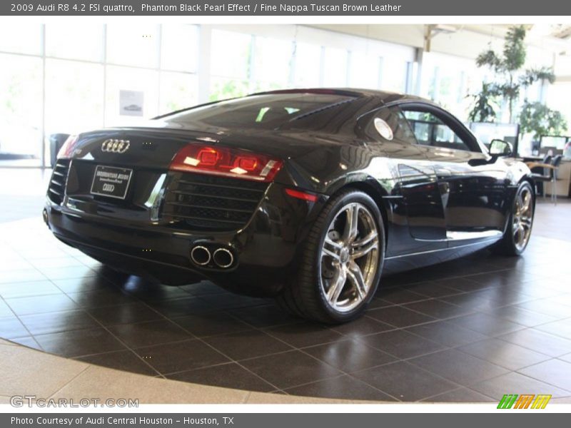Phantom Black Pearl Effect / Fine Nappa Tuscan Brown Leather 2009 Audi R8 4.2 FSI quattro