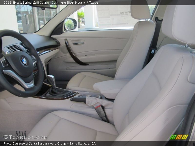 Cashmere Silver Metallic / Taupe 2012 BMW 1 Series 128i Coupe