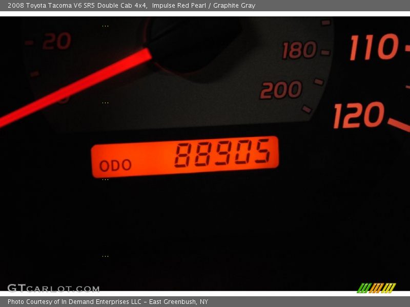 Impulse Red Pearl / Graphite Gray 2008 Toyota Tacoma V6 SR5 Double Cab 4x4