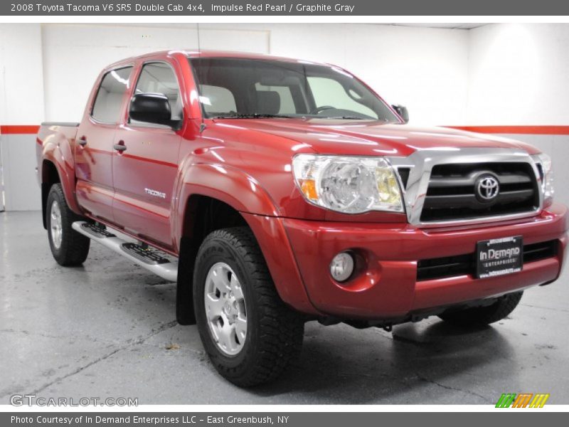 Impulse Red Pearl / Graphite Gray 2008 Toyota Tacoma V6 SR5 Double Cab 4x4