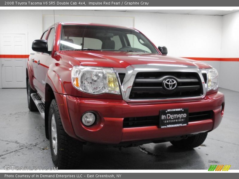 Impulse Red Pearl / Graphite Gray 2008 Toyota Tacoma V6 SR5 Double Cab 4x4